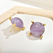 Wholesale Round Resin Glass Alloy Earrings