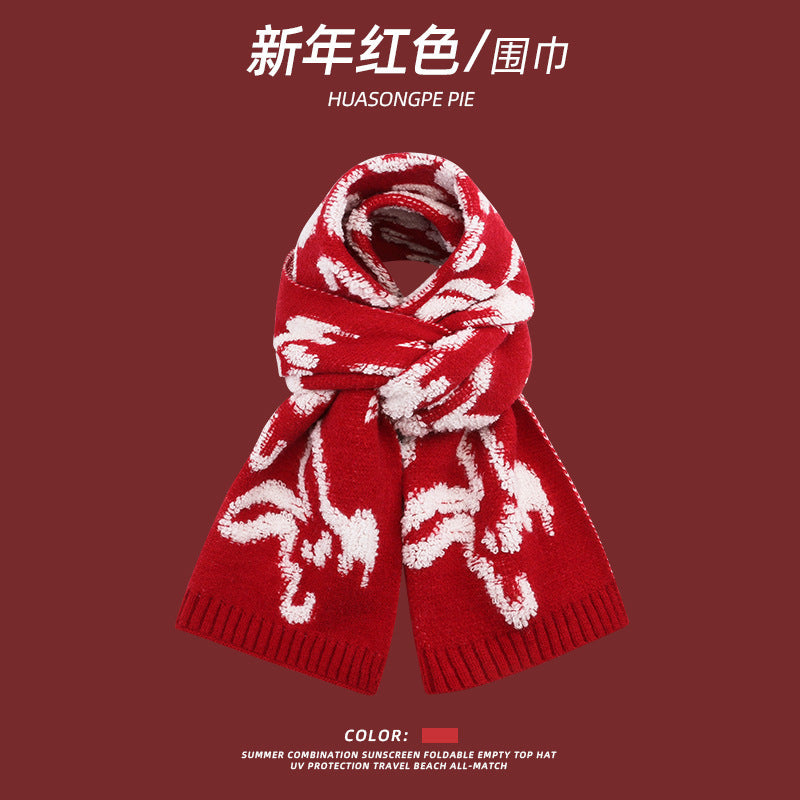 Wholesale Christmas Red Warm Scarves