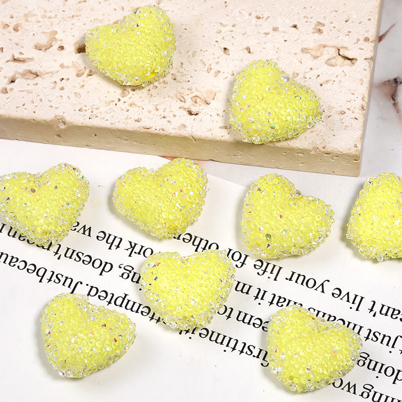 Wholesale 20pcs Colorful rhinestone soft candy heart-shaped rhinestone ball