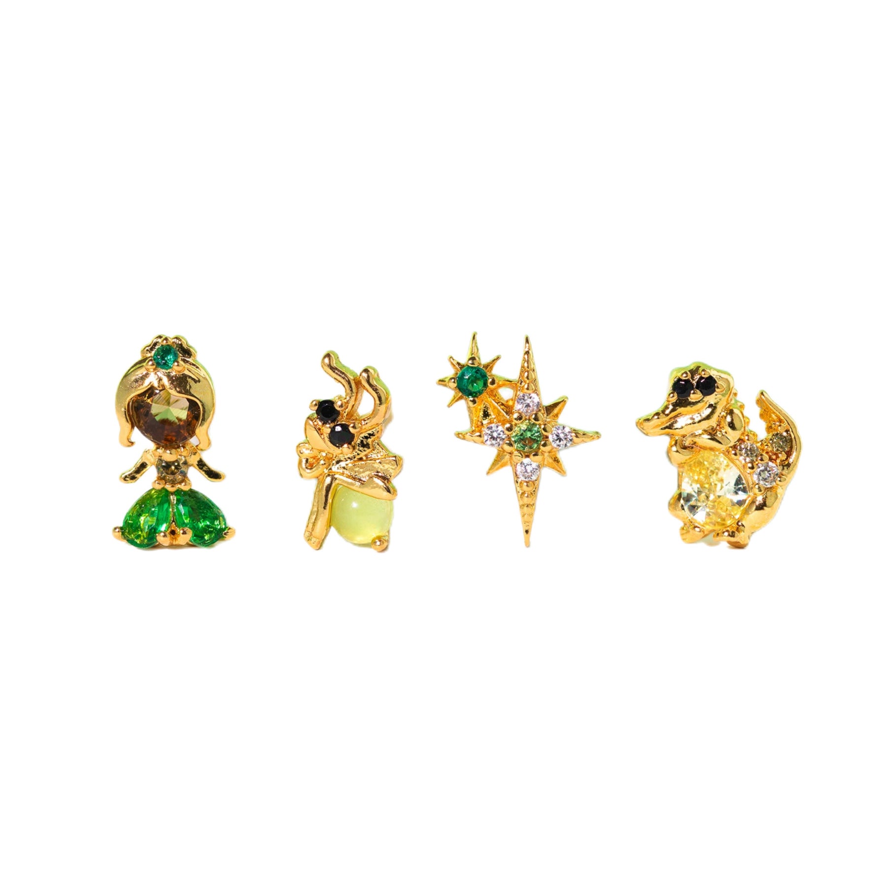 Wholesale Fairy Tale Princess Micropaved Zircon Geometric Earrings