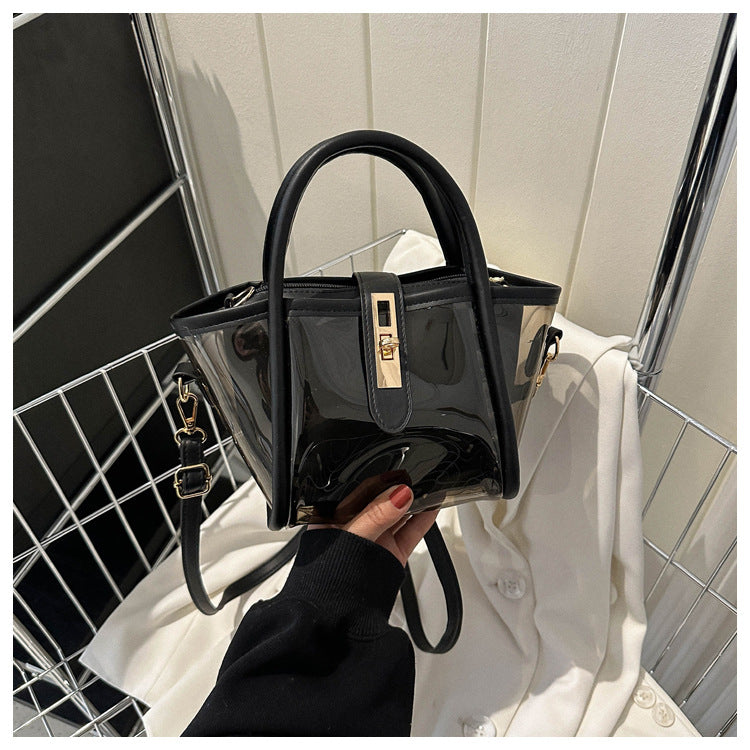 Bolso de hombro de gelatina transparente de PVC al por mayor