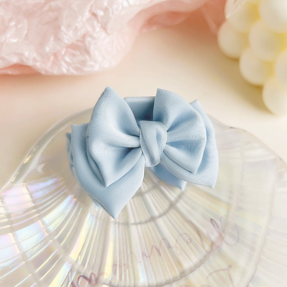 Tela al por mayor Bowknot clip de agarre pequeño
