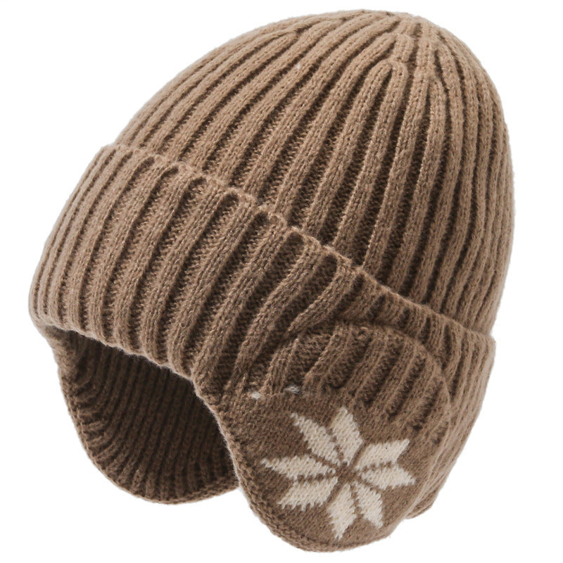 Wholesale Autumn and Winter Warm Knit Versatile and Plush Ear Protection Woolen Hat