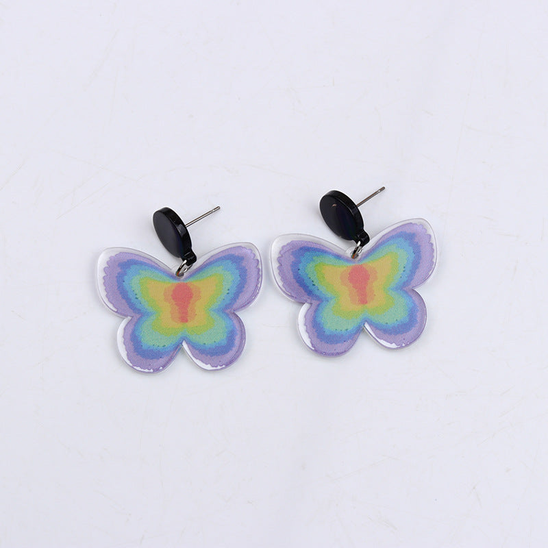 Wholesale Flame Butterfly Acrylic Earrings