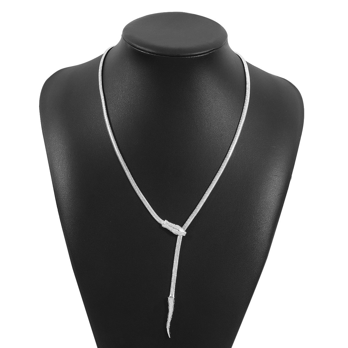 Wholesale Simple Long Snake Bone Chain Pull-out Necklace