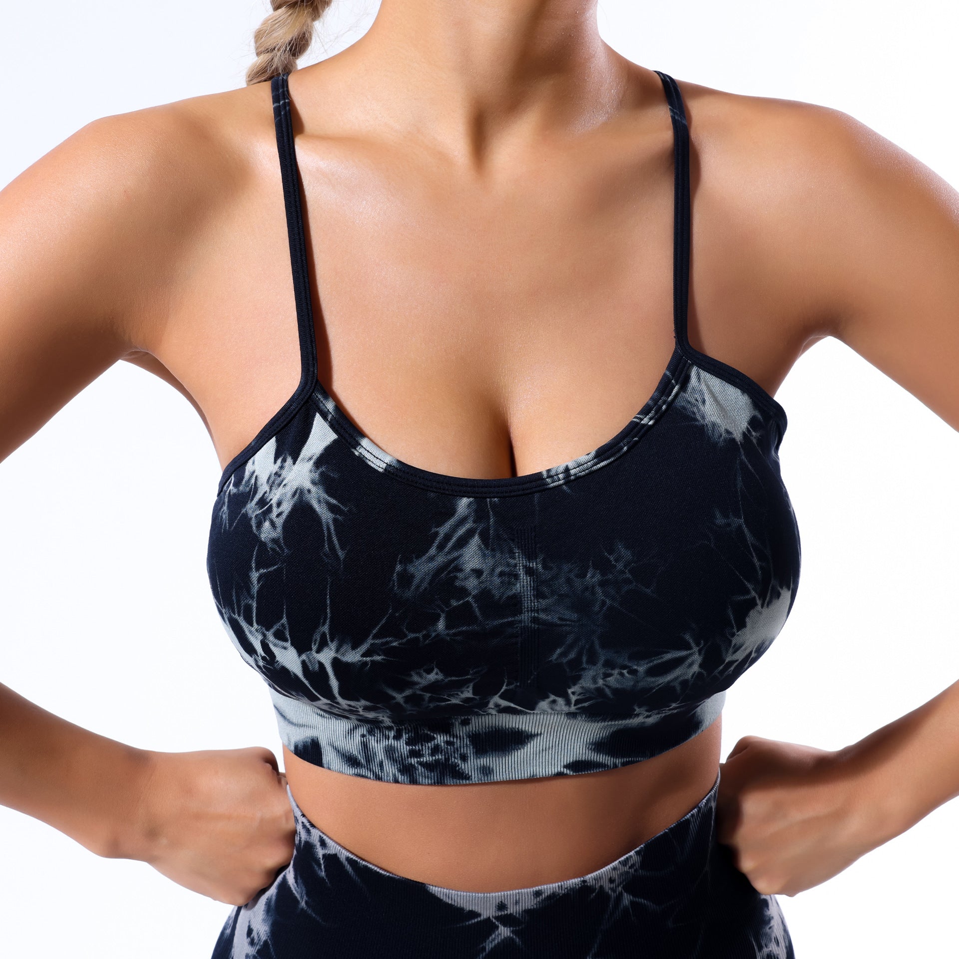 Wholesale Tie Dye Seamless Set Yoga Clothes