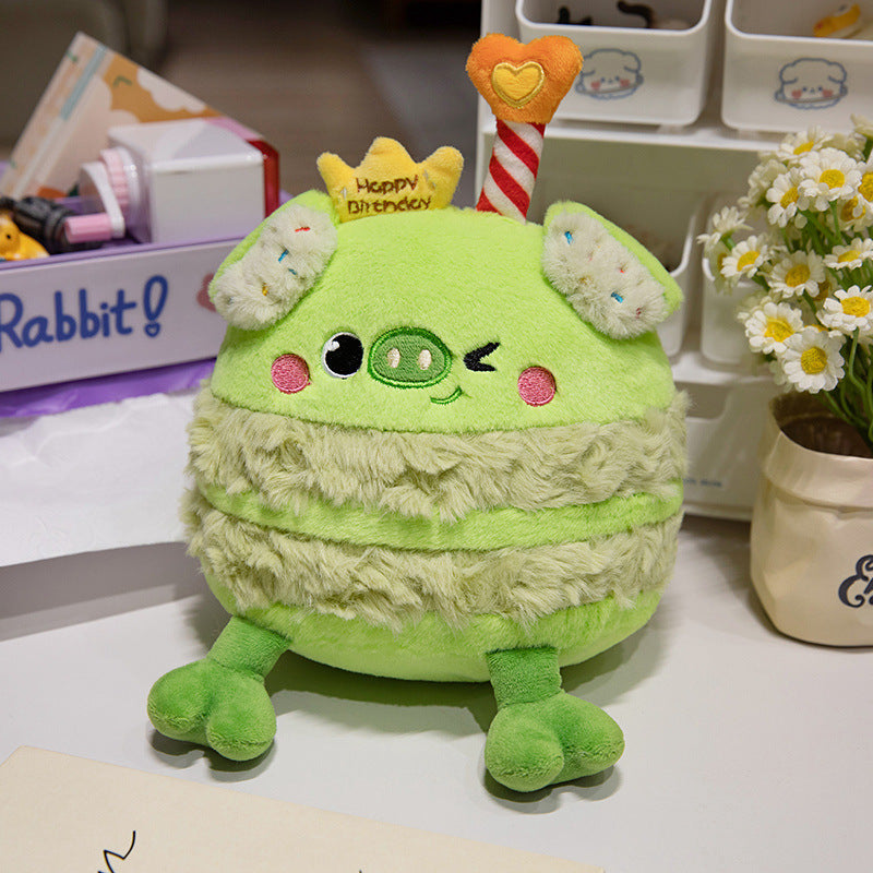 Wholesale Pig You Happy Birthday Cake Doll Plush Toy Cute Pig Pig Doll