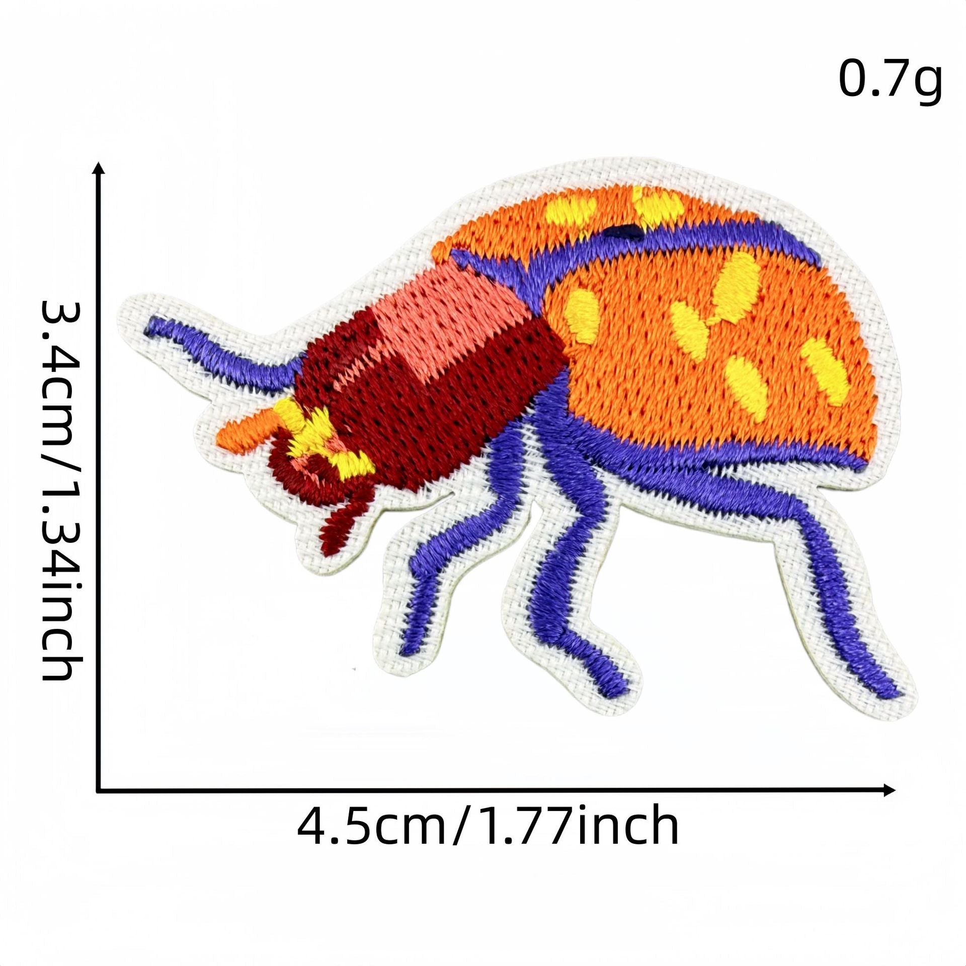Wholesale Cartoon Insect Beetle Embroidery Patches Iron On Appliques For Clothing And Bag Decoration 14 Piece DIY Craft Supply
