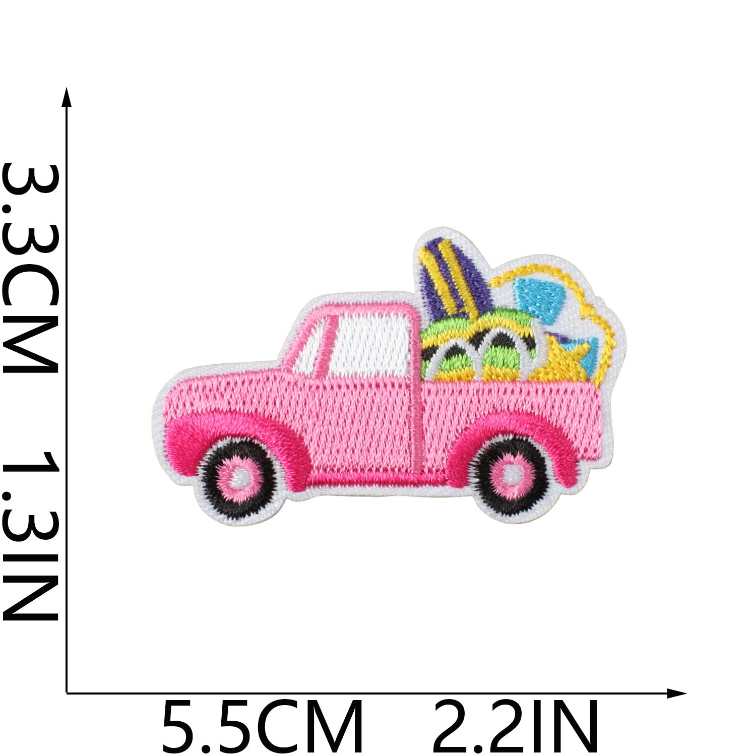 Wholesale Fashion Embroidery Patch Polyester Beach Ice Cream Applique For Clothing Bags And DIY Craft Projects