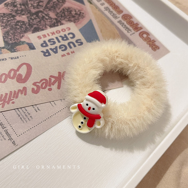 Wholesale Christmas Hair Accessories Cute Plush Scrunchie