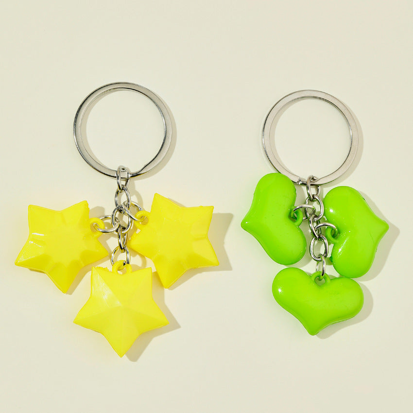 Wholesale Acrylic Love Star Keychain