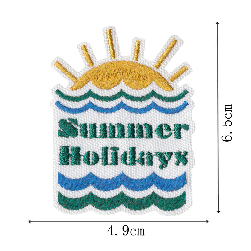 Wholesale Holiday Beach Surfer Girl Embroidery DIY Patches