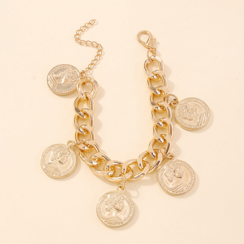 Wholesale Hip Hop Geometric Alloy Bracelet