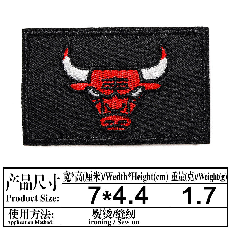 Wholesale Twill Embroidered Patch Team Badge Rectangular Decorative Accent For Bags Clothing Towels