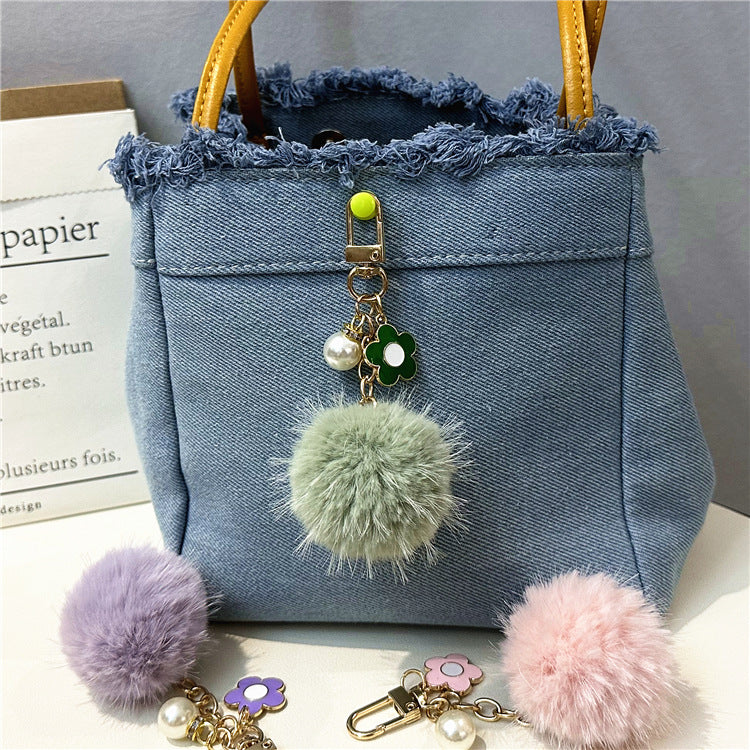 Wholesale Small fresh colorful candy ball keychain