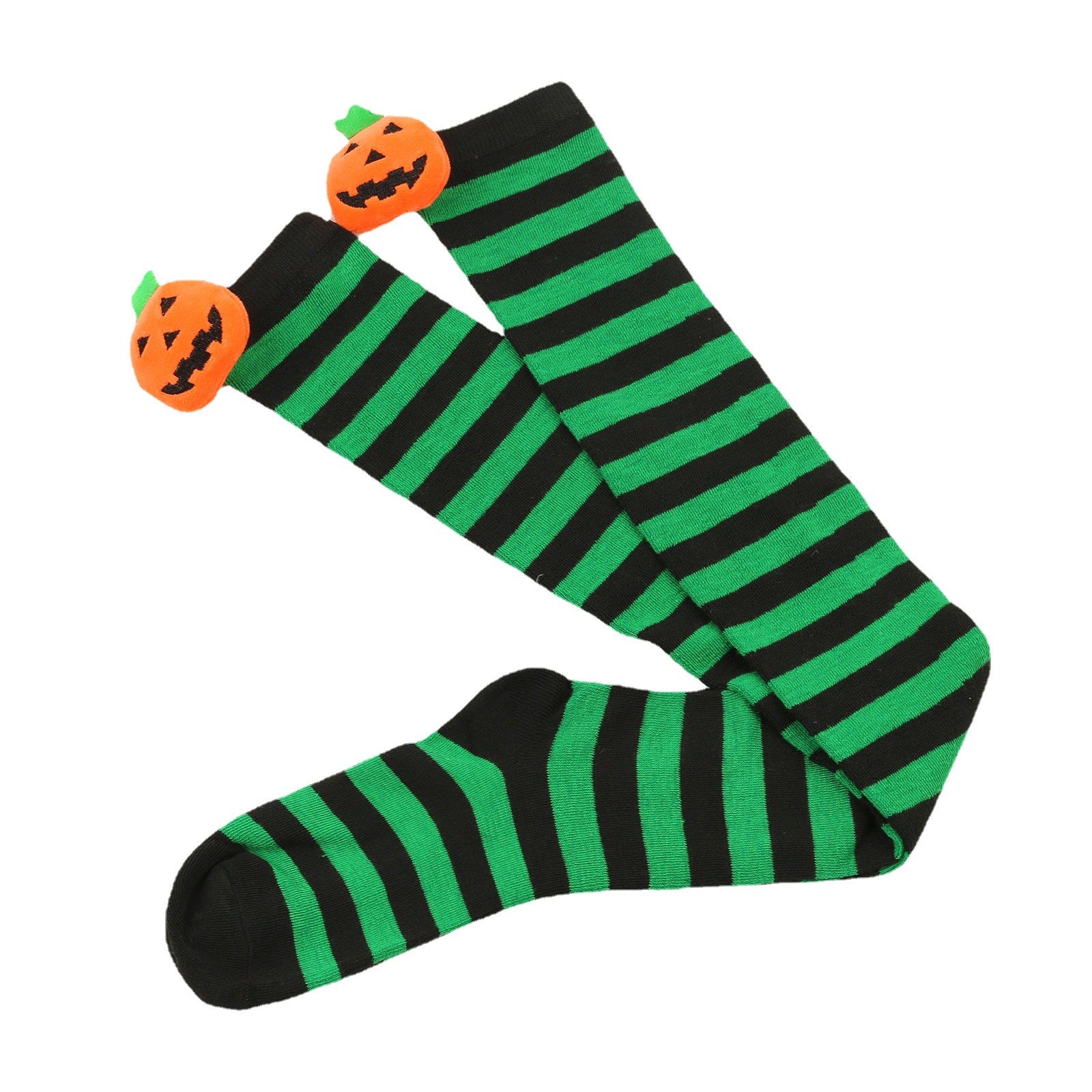 Wholesale Halloween Cartoon Devil Knee-high Striped Socks