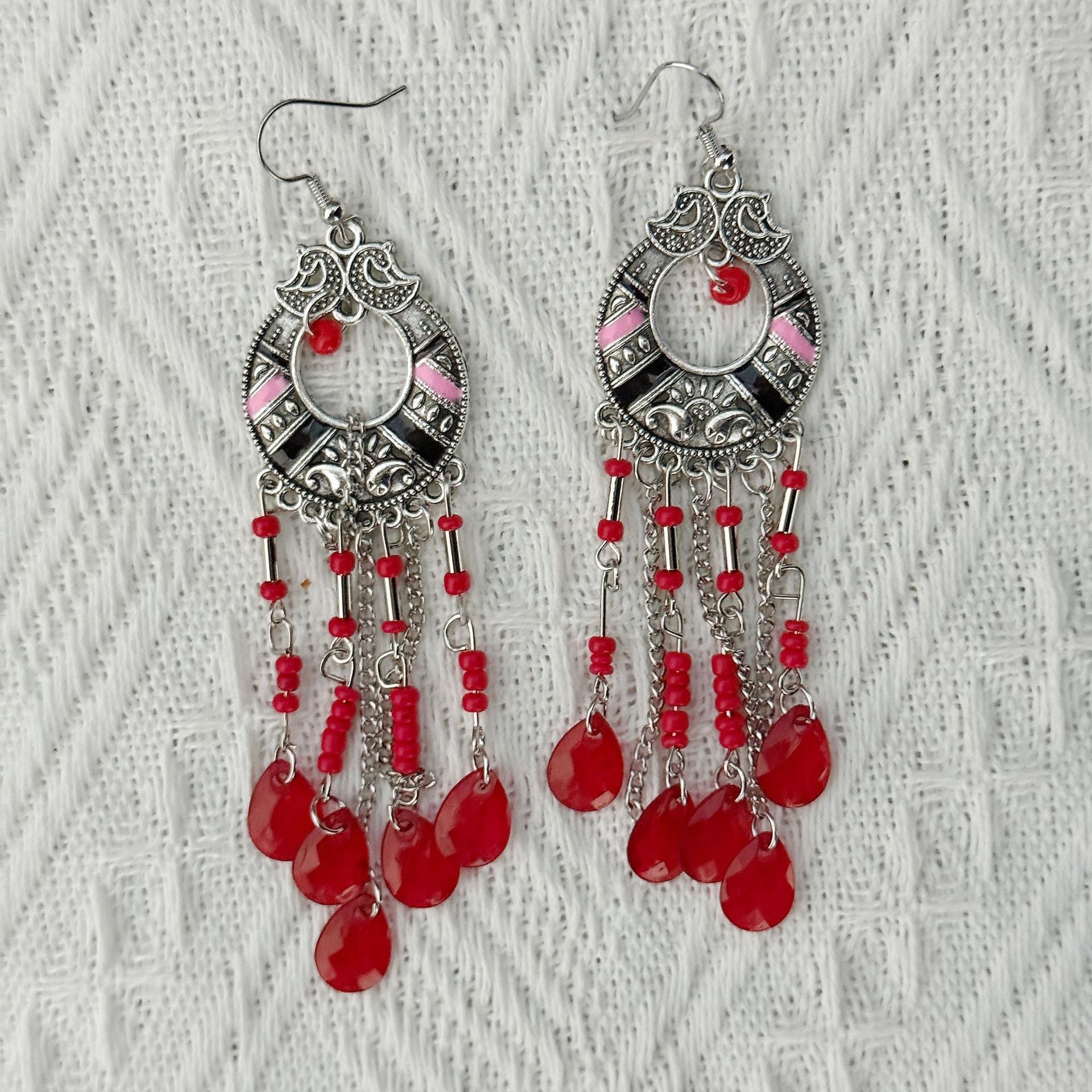 Wholesale Long tassel Bohemian earrings