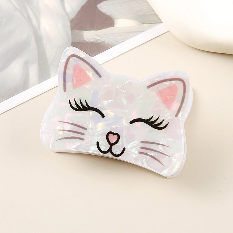Wholesale New French Rhinestone Cat Hair Claw Clip Acrylic Hollow Women S Hair Accessory Cute Everyday Styling For Boutique Resale