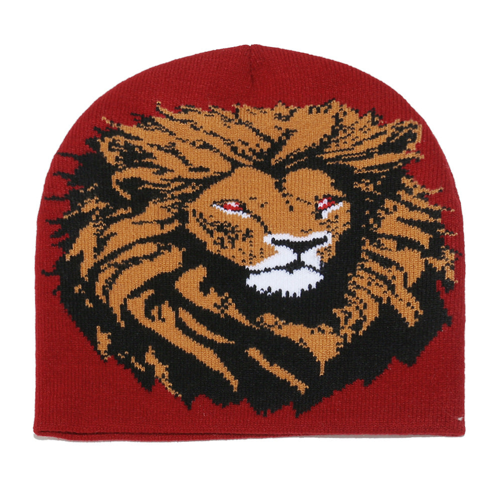 Wholesale Autumn and winter new lion wool hat personality trend cycling ear protection hat without brim hat