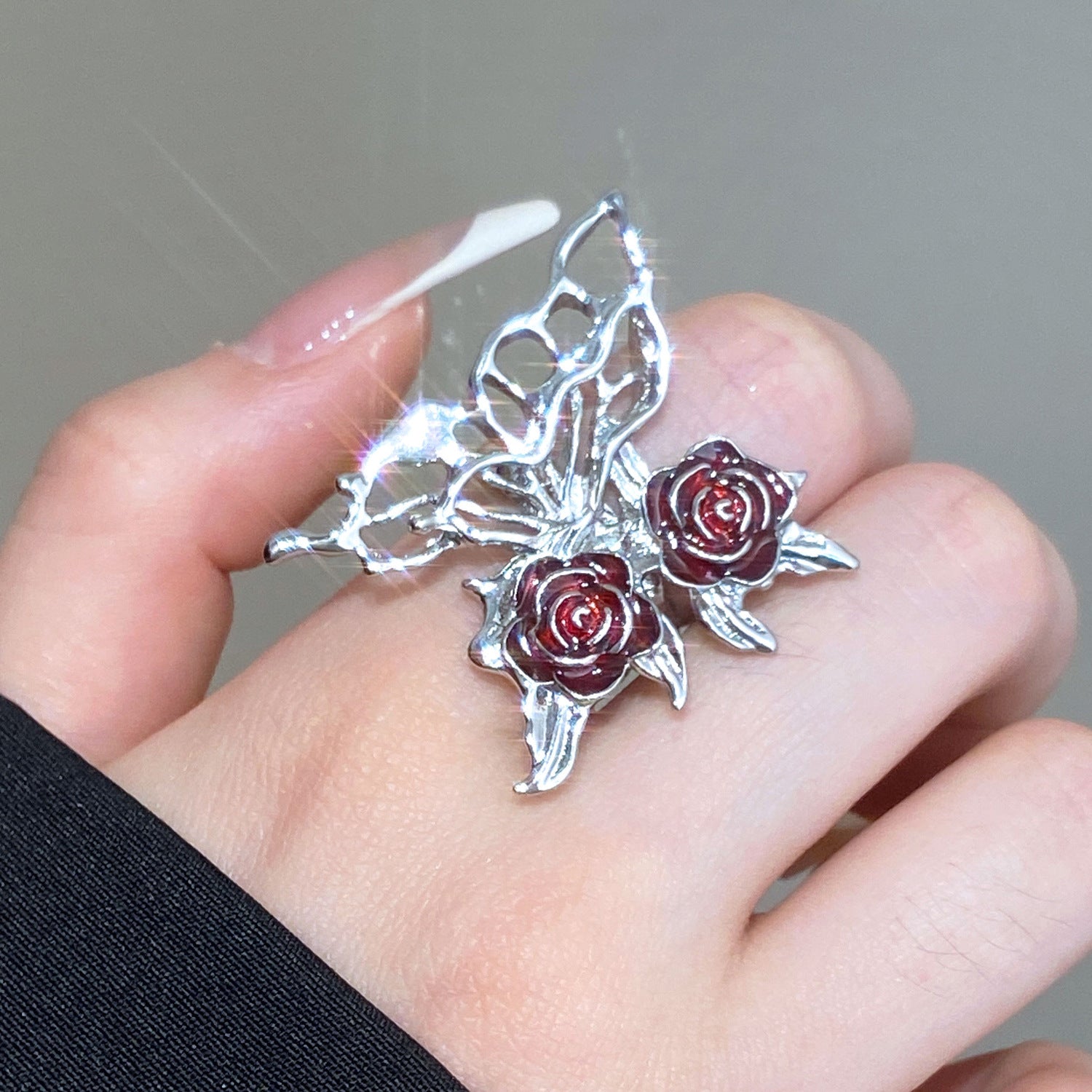 Wholesale Gothic  Butterfly Hollow Stud Earrings For Women Alloy Party Jewelry Accessory