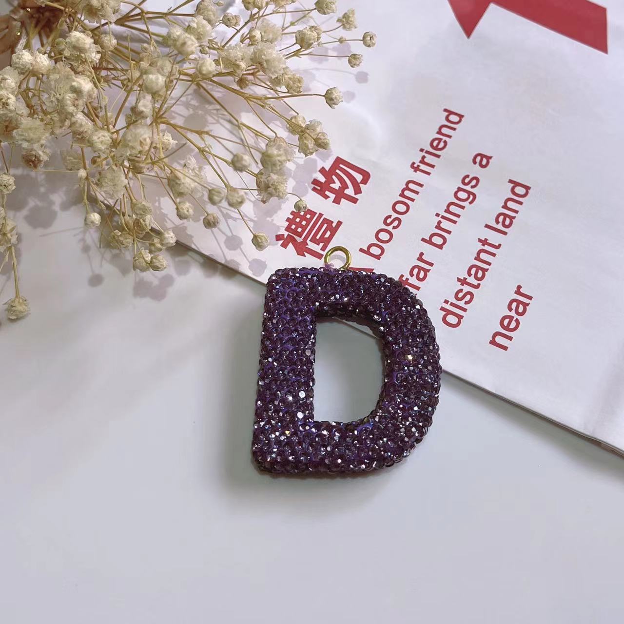 Wholesale Optional Color Letter Car Keychains