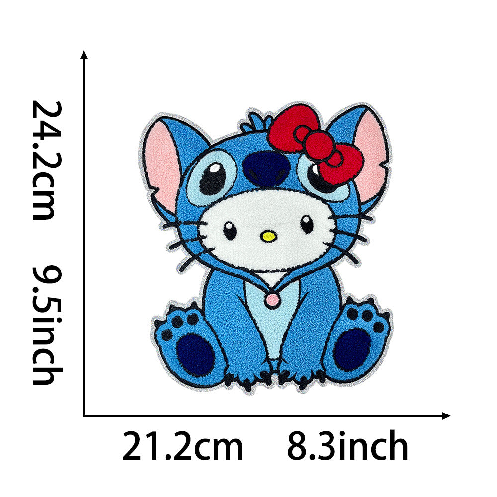 Wholesale Large Chenille Glitter Embroidered Patch Cartoon Applique For Shoes Hats Fashion Accessory Gift Resale OLY Exclusive