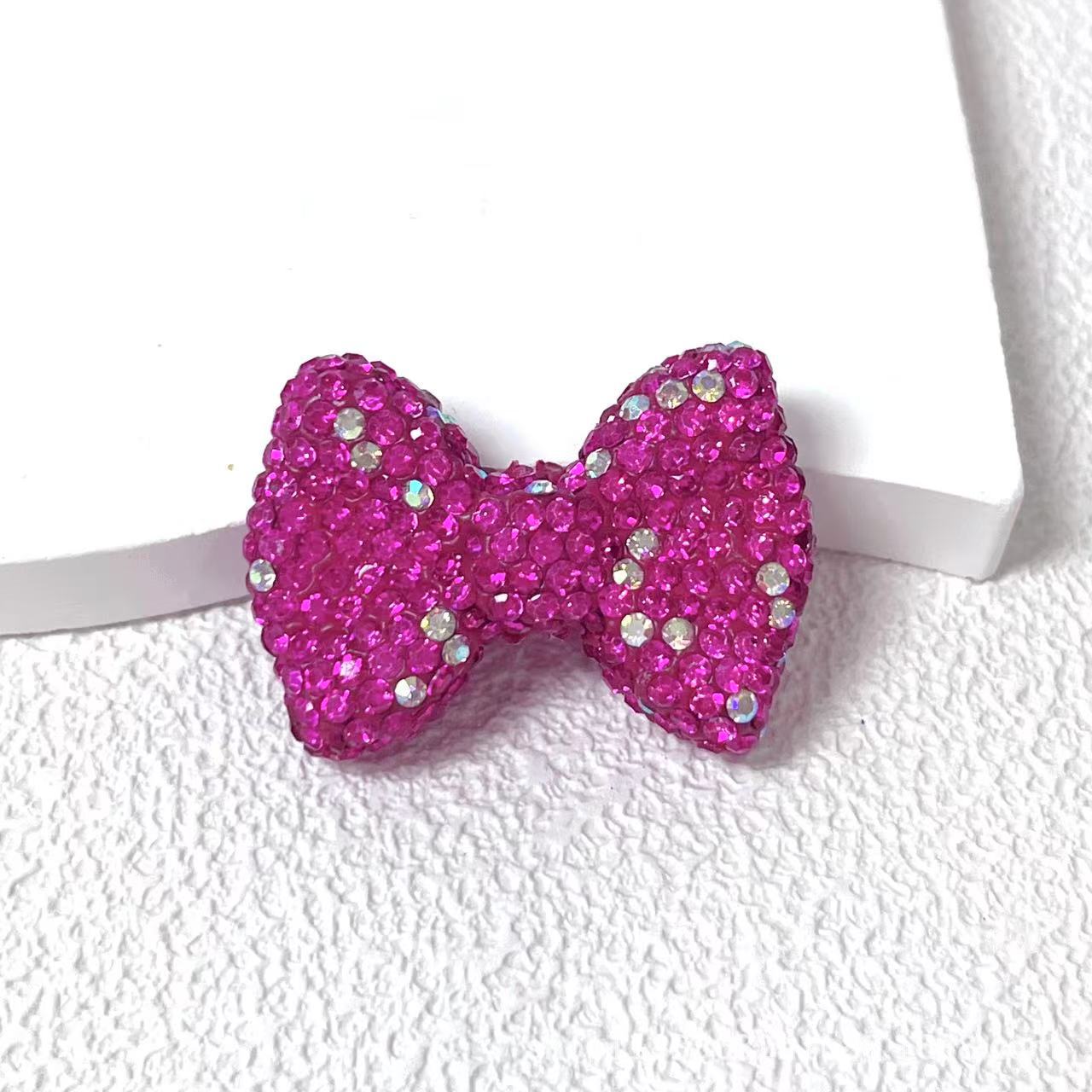 Wholesale 10pcs colored bow-tie shaped crystal beads
