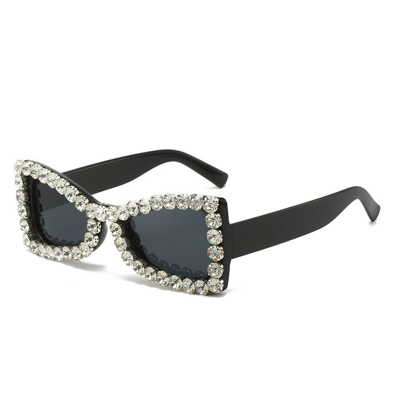 Wholesale Butterfly Rhinestone Sparkling Prom Party Hip Hop Sunglasses