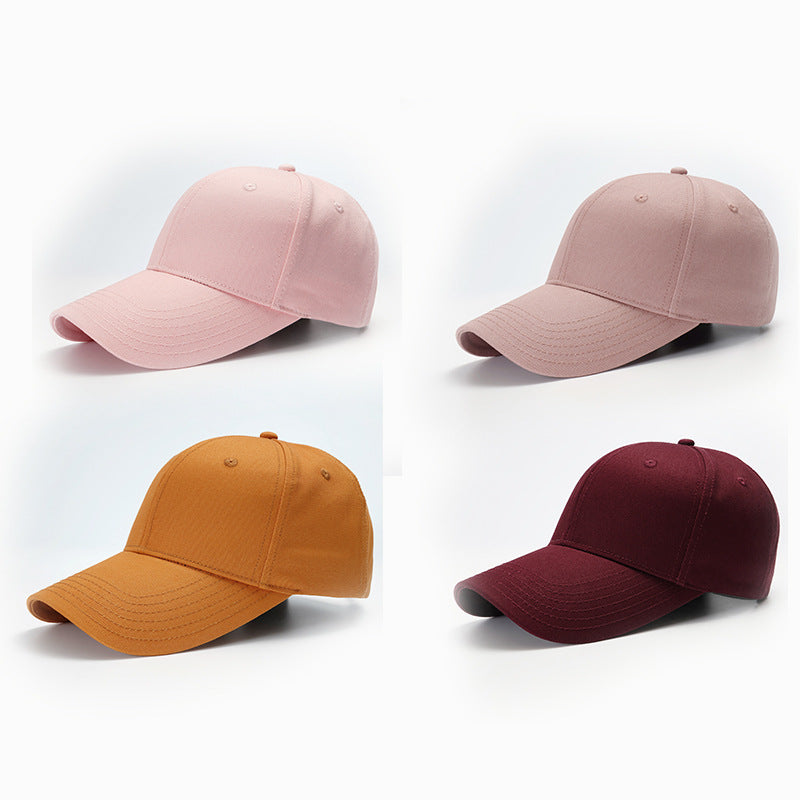 Wholesale Simple Solid Color Hard-top Cotton Large-toe Bib Cap