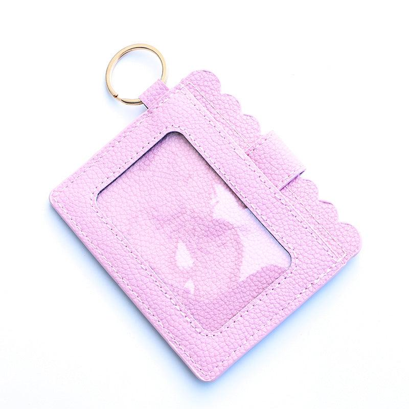 Wholesale Colored PU Leather Bank Card Bag, Fashionable and Creative Student Bus Card Holder Clip