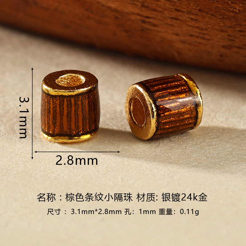 Wholesale DIY enamel multicolor barrel beads spacer beads