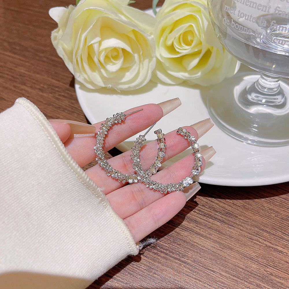 Wholesale Irregular silver earrings