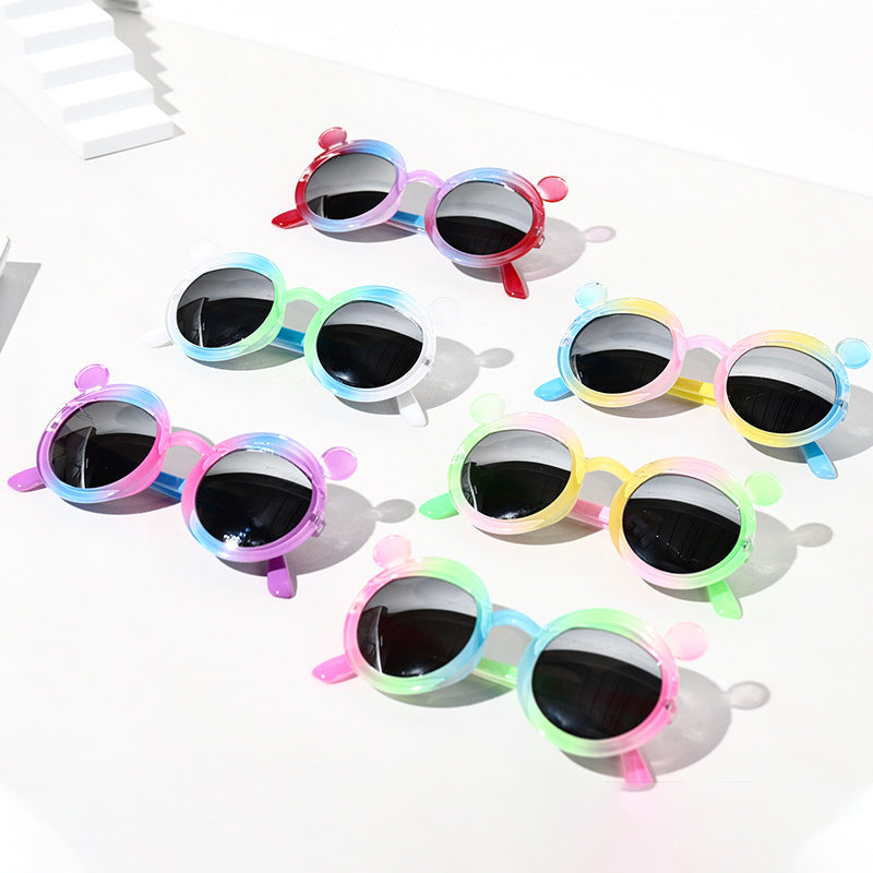 Wholesale Children's sunglasses UV-proof sunglasses cute cartoon fashion little fairy sunglasses baby photo glasses fashion