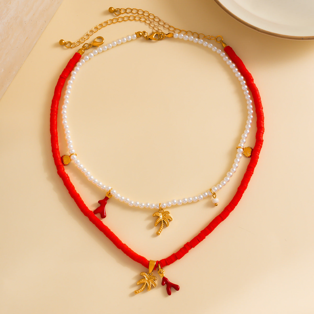 Wholesale Sunflower Multi-layered Pearl Shell Necklace