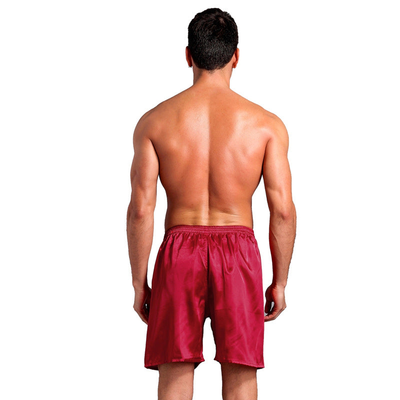 Wholesale Plus Size Glossy Solid Color Men's Pajama Pants