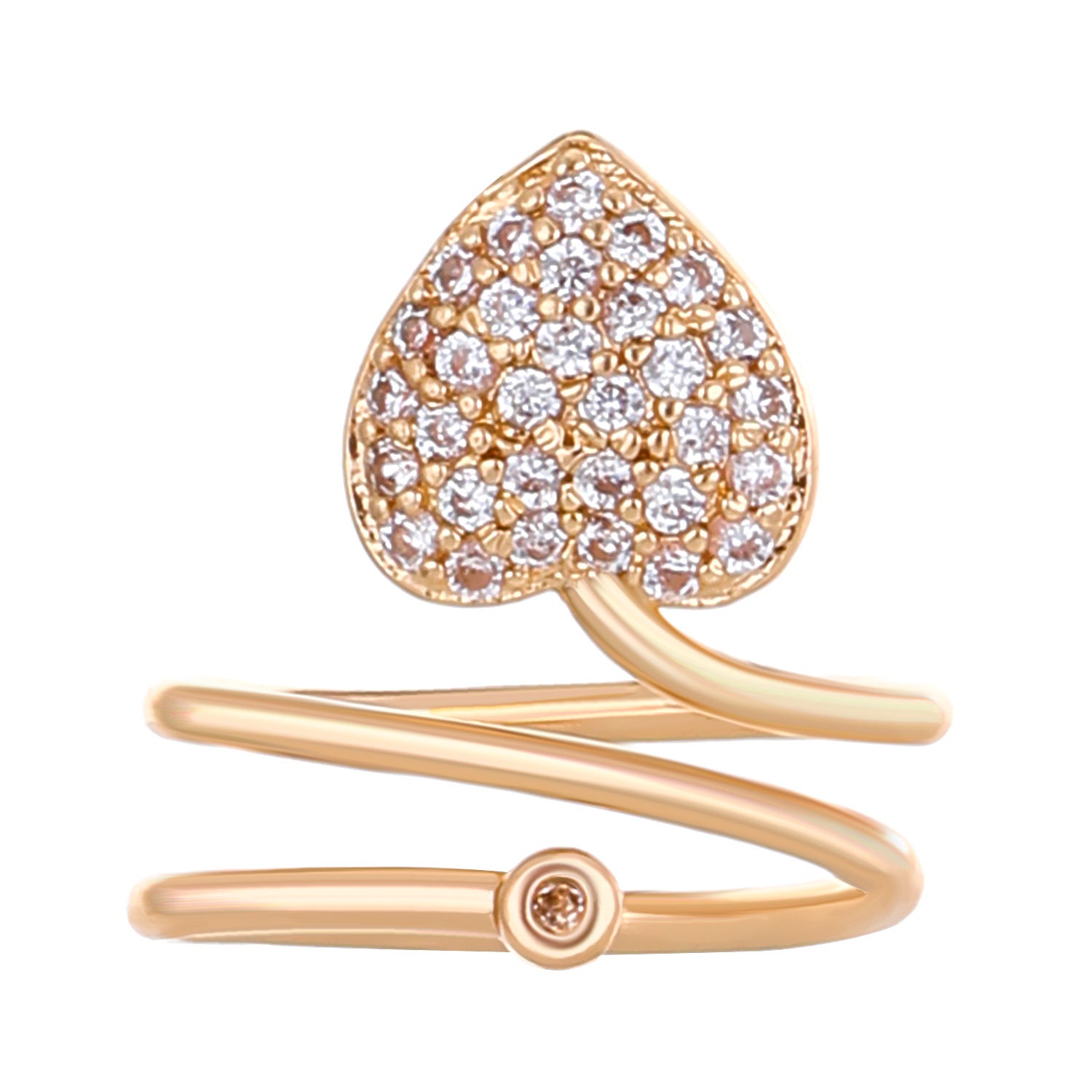 Wholesale Geometric Diamond Open Nail Ring