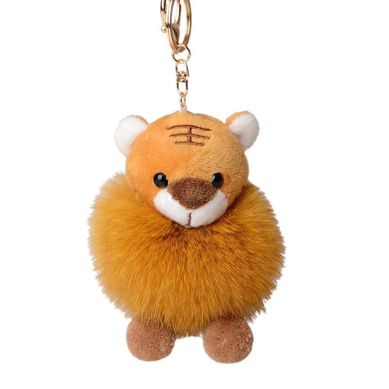Wholesale Little Tiger Fur Keychains