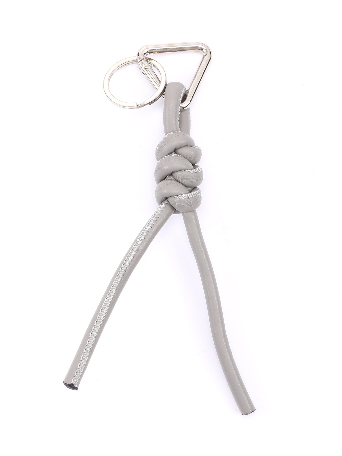 Wholesale Triangle PU Hand Woven Diamond Knot Keychains