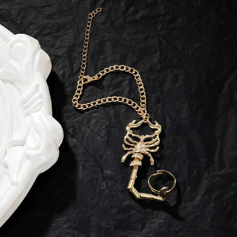 Wholesale Diamond Punk Style Scorpion Necklace