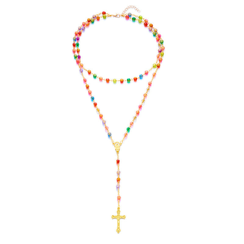 Vintage cross necklace bohemian style