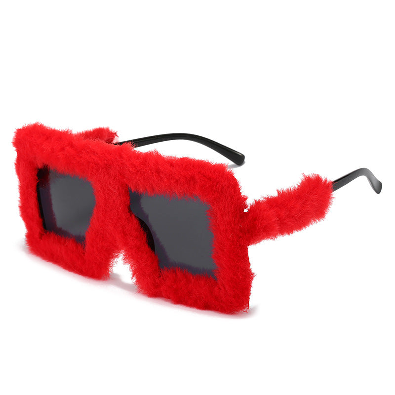 Wholesale Plush Fashion Cat Eye Sunglasses