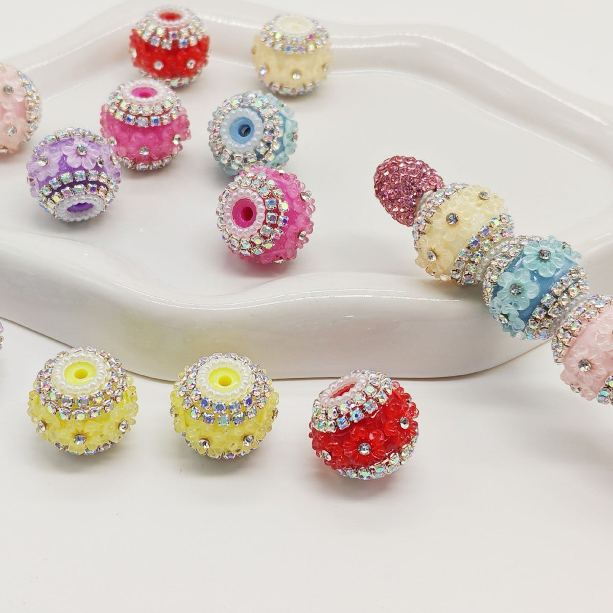 Wholesale 30pcs DIY Beads Loose Beads Pen Accessories Acrylic Beads