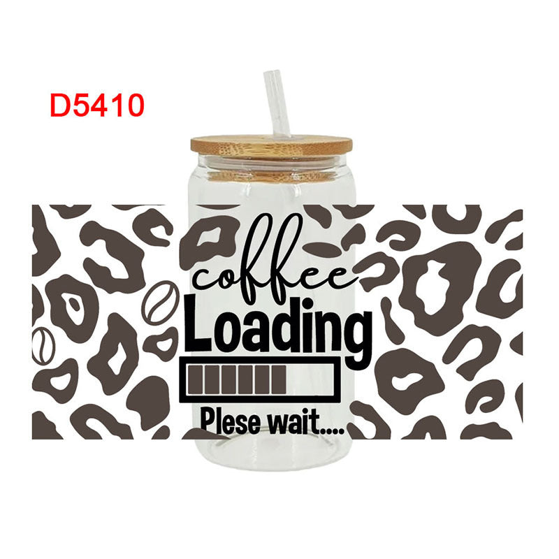 Wholesale Coffee bean beverage 16oz Cup UV DTF Wraps