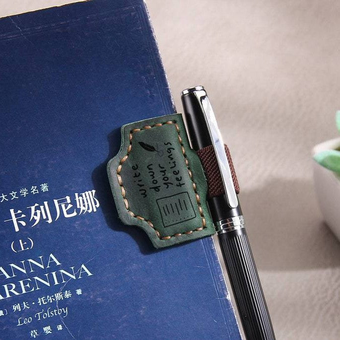 Wholesale Magnetic Bookmarks Can Holiday Gift Book Clips man made leather