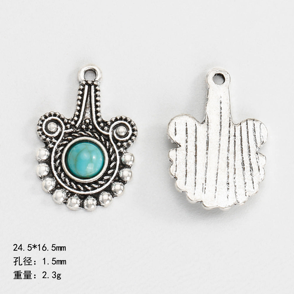 Wholesale Bohemian ethnic style turquoise inlaid necklace bracelet