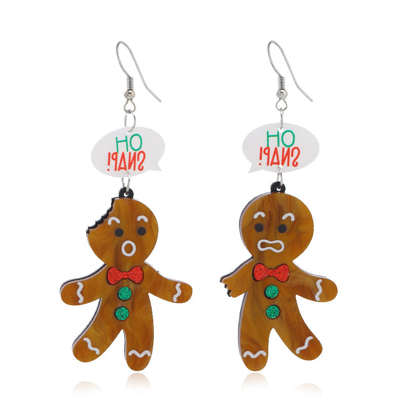 Wholesale Exaggerated Christmas acrylic earrings