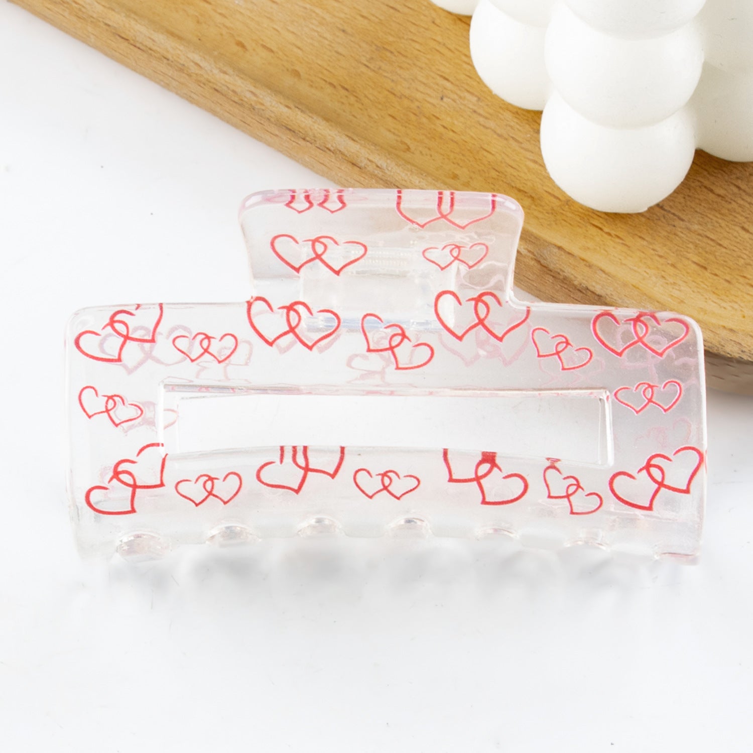 Wholesale PVC 8 Cm Valentine's Day Hair Clips