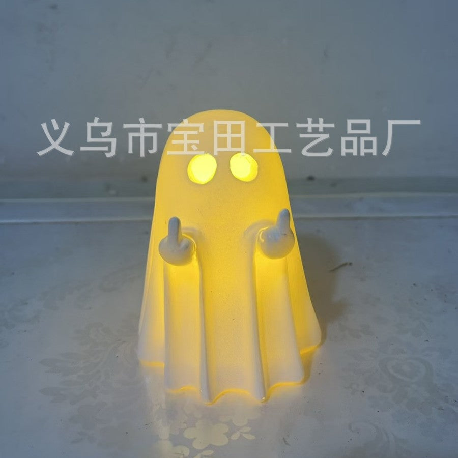 Wholesale New Halloween Cute White Ghost Party Decoration Courtyard Decoration Study Desktop Decoration Small Ornaments