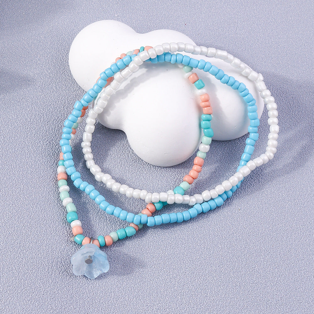 Wholesale Colorful Beaded Rice Beads Resin Bracelet