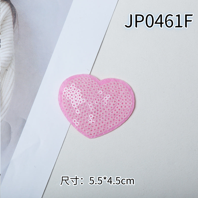 Wholesale 10pcs Multi colored love sequins cartoon embroidery DIY Patches